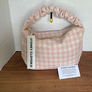 STONEY  CLOVER HOUNDSTOOTH PINK BAG.